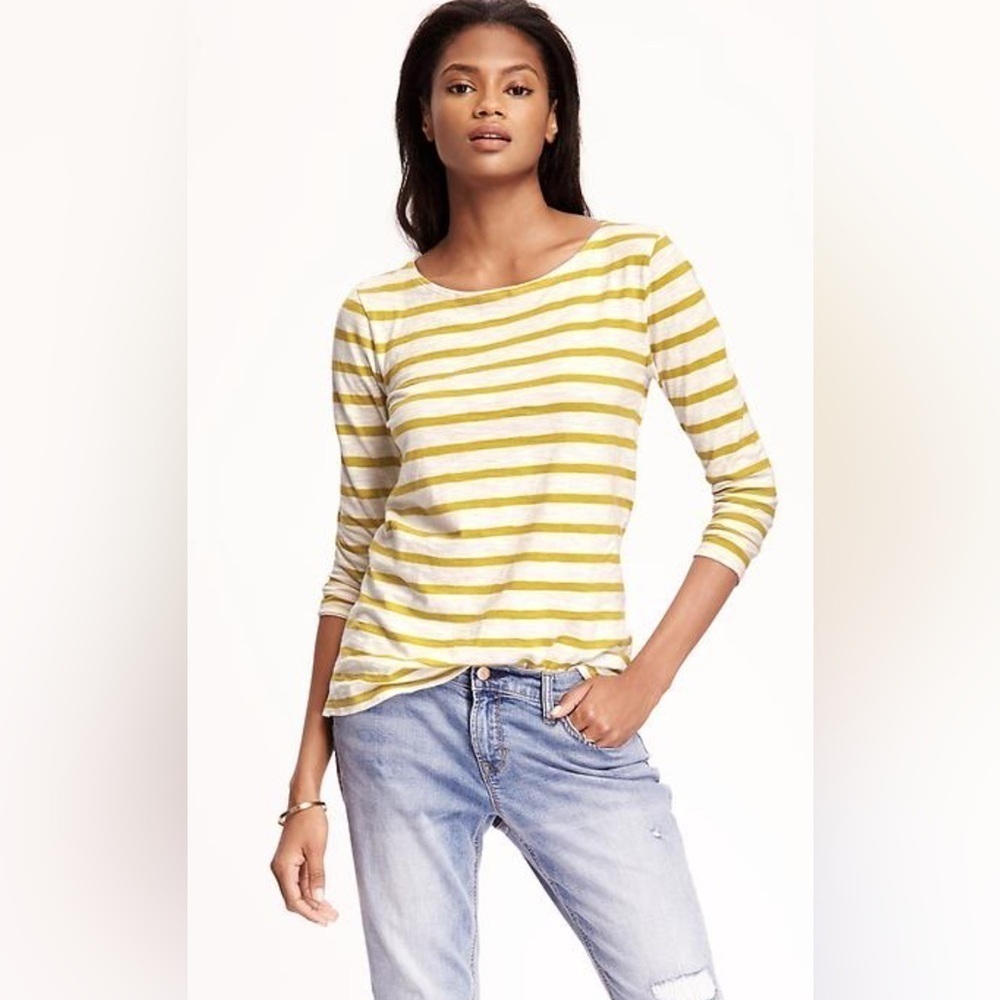 Old Navy Striped Relaxed Fit Boat Neck Tee. Sz XS